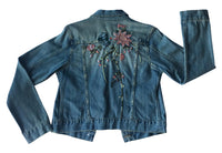 Embroidered Denim Jacket worn by Melinda Schneider