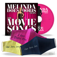 Doris Day Mask & Melinda Does Doris: The Movie Songs CD Bundle signed by Melinda Schneider