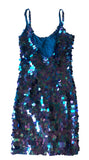 Blue Stretch Sequin Dress worn by Melinda Schneider